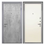 Входная дверь - Спарта grey Гладкая панель Силк жасмин