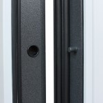 Входная дверь - АСД Титаниум с окном и английской решеткой (терморазрыв 3к)