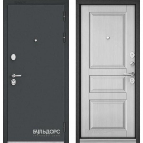 Входная дверь - Бульдорс STANDART 90 Черный шелк / ларче белый9SD-2