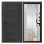 Входная дверь - Интекрон Квартет Танго Black ФЛЗ-1 белая матовая с зеркалом
