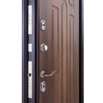 Входная дверь - Урал с отделкой панель беленый дуб (ZD)